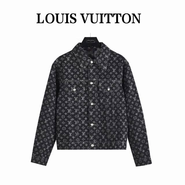 Louisvuitton 路易威登 24Ss满印老花牛仔外套 高端定制1:1面料，字母立体高度清晰，原版定制里布，小牛皮卡扣，金属独家定珍珠扣，镭射字母，高度还