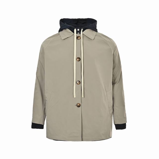 Miu Miu 缪缪 刺绣双面连帽夹克外套 正品40882购入开发，星光高密度平纹风衣料155克，进口刺绣，手边包缝，定制辅料，双面外套，正反可穿，合身版型 S