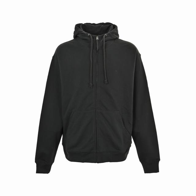 Maison Margiela 马吉拉 未完成刺绣印花连帽卫衣外套 定制定染云绒米高密全棉料，采用进口机刺绣工艺，精度高，线条流畅而细腻，采用胶浆印花，后幅印花