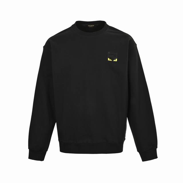 Fendi 芬迪 25Fw 小眼睛圆领卫衣 480G高级精梳棉面料 专柜领标 代购级白色厚板吊牌 原版吊粒 前后都是立体发泡印花 层次感很强 男女同款 情侣款