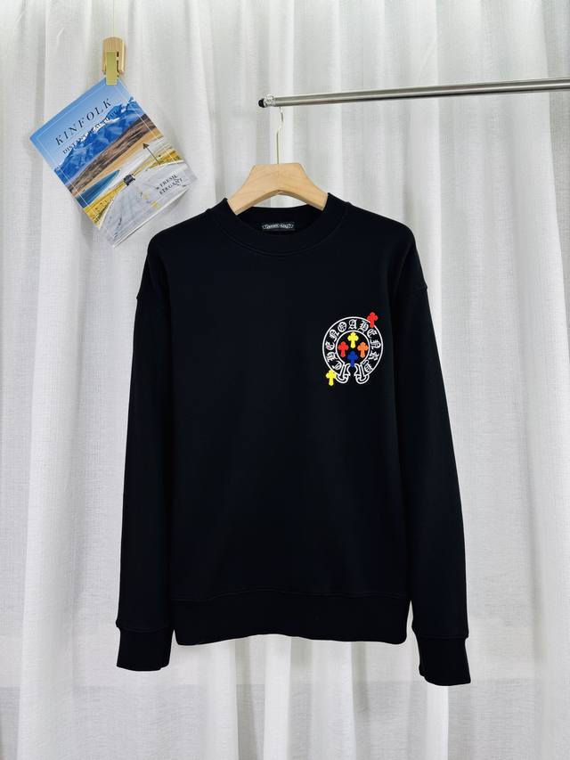 顶级版本，实拍无P，区别市场通货 克罗心2025洗水贴布刺绣秋冬新款原单专柜美式激光烧花3D立体彩绣情侣休闲卫衣 最高版本！定制面料420克牛肚毛圈面料！美式酸