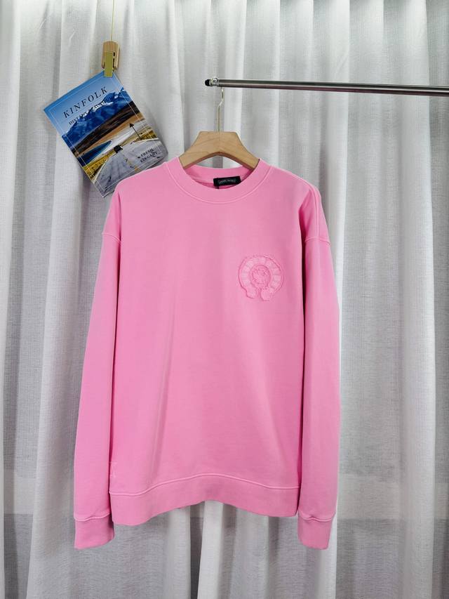 顶级版本，实拍无P，区别市场通货 克罗心2025洗水贴布刺绣秋冬新款原单专柜美式激光烧花3D立体彩绣情侣休闲卫衣 最高版本！定制面料430克牛肚毛圈面料！美式酸