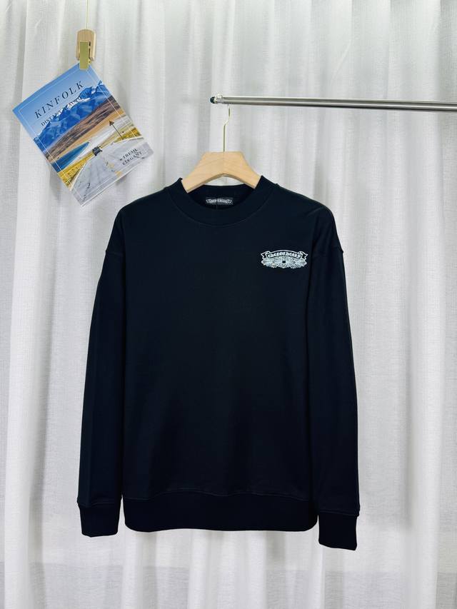 顶级版本，实拍无P，区别市场通货 克罗心2025洗水贴布刺绣秋冬新款原单专柜美式激光烧花3D立体彩绣情侣休闲卫衣 最高版本！定制面料430克牛肚毛圈面料！美式酸