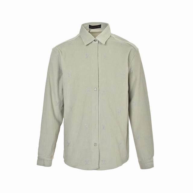 Louis Vuitton 路易威登 钻字灯芯绒衬衫外套 面料采用260G平纹精品灯芯绒，采用进口匹棉定织定染95棉5锦纶，采用德国机口打边与包缝机麦夹机，采用