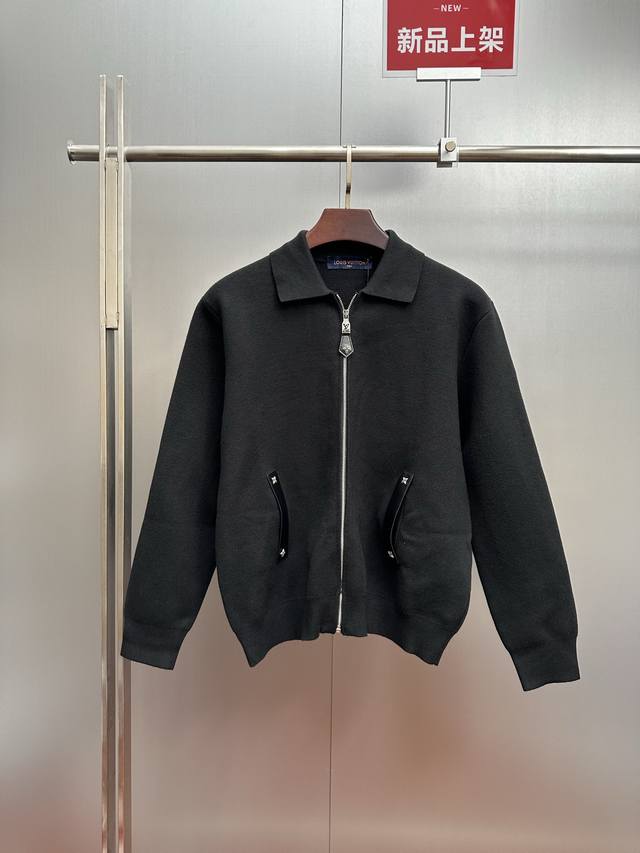 Louis Vuitton25Ss皮革针织束腰夹克外套 正品21700购入开发，棉羊毛混纺毛料，采用德国进口 Soto 12针织机、毛料酵洗，手工缝标，定制1：