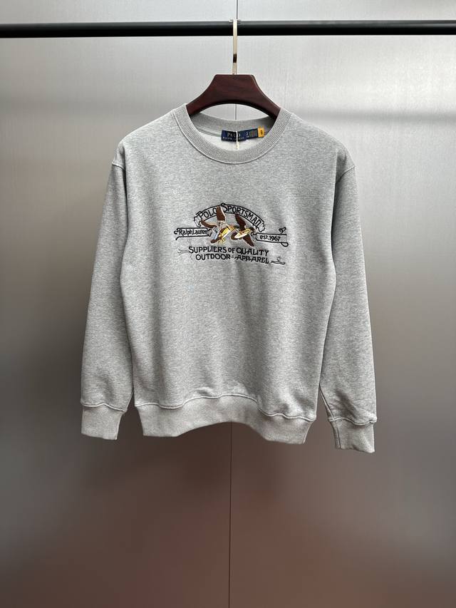 Ralphlauren 拉夫劳伦2025秋冬新款毛圈卫衣多颜色刺绣Logo 拉夫劳伦减龄单品，大衣面料采用60%棉40%涤，既保留了棉质的柔软舒适与透气性，又加