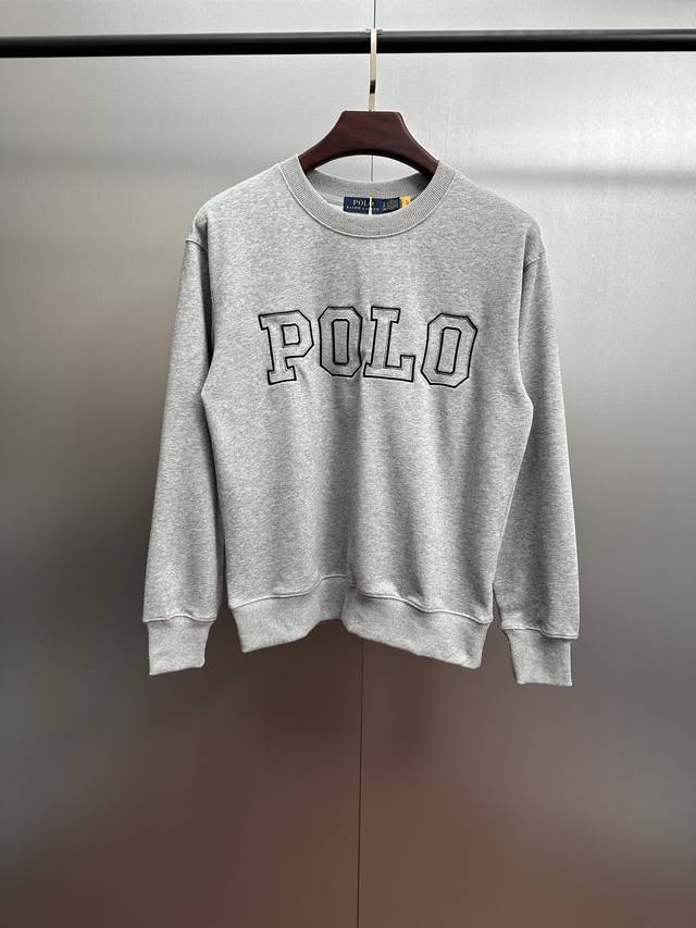 Ralphlauren 拉夫劳伦2025秋冬新款毛圈卫衣大Polo英文字母刺绣Logo 拉夫劳伦减龄单品，大衣面料采用60%棉40%涤，既保留了棉质的柔软舒适与