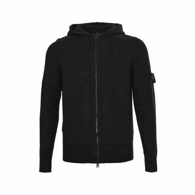 Stone Island 石头岛 幽灵针织连帽毛衣外套 羊毛拉链卫衣开衫拉绒手感柔软上身舒服 这件真的无可挑剔！黑色靠图片太难表达！实物有惊喜哦！！保暖性瞬间增