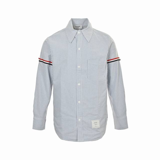 Thom Browne 汤姆布朗 纯棉面料夹克衬衫 Thom Browne 汤姆布朗 .Tb纯棉斜纹夹克衬衫 内里全包边 扣子Tb字母 意大利制造产地标 面料采