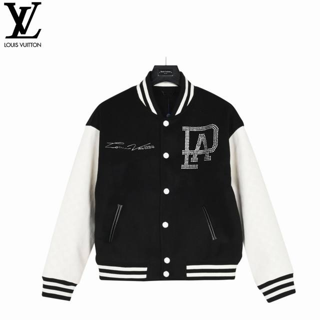 Louis Vuitton 路易威登 经典烫砖炮珠工艺棒球服外套 - Louis Vuitton法国路威酩轩集团-Lvmh旗下品牌 著名奢侈品箱包和皮具品牌 百