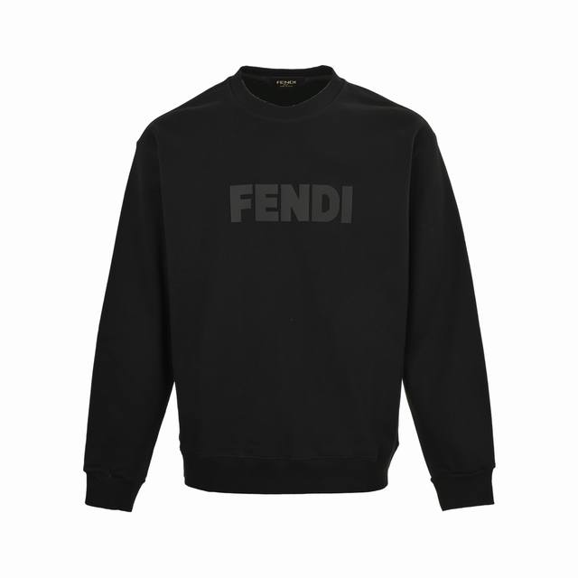 Fendi 芬迪 25Fw 硅胶字母圆领卫衣 480G高级精梳棉面料 专柜领标 代购级白色厚板吊牌 原版吊粒 前后都是立体发泡印花 层次感很强 男女同款 情侣款