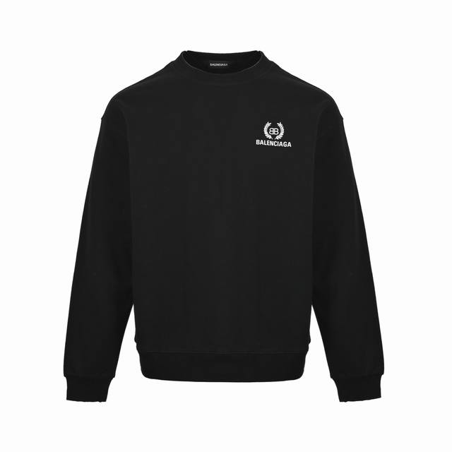 Balenciaga 巴黎世家 25Fw 麦穗圆领卫衣 480G高级精梳棉面料 专柜领标 代购级白色厚板吊牌 原版吊粒 前后都是立体发泡印花 层次感很强 男女同