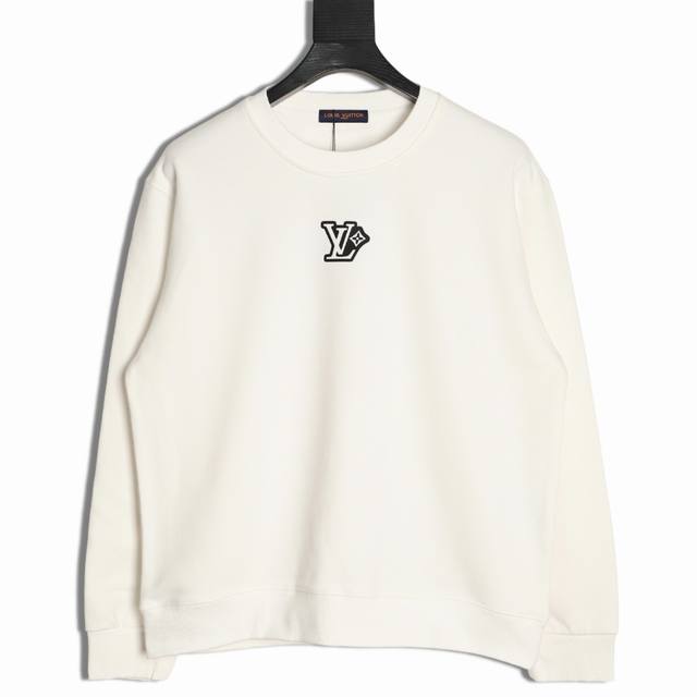 Louis Vuitton 路易威登 Lv 25Fw 胸口小标圆领卫衣 480G高级精梳棉面料 专柜领标 代购级白色厚板吊牌 原版吊粒 前后都是立体发泡印花 层