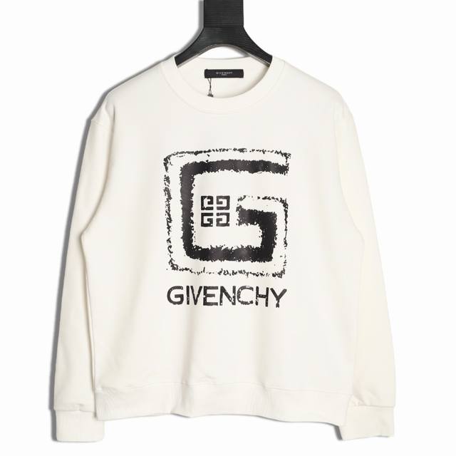 Givenchy 纪梵希 25Fw 涂鸦圆领卫衣 480G高级精梳棉面料 专柜领标 代购级白色厚板吊牌 原版吊粒 前后都是立体发泡印花 层次感很强 男女同款 情