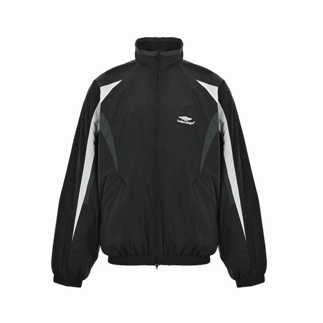 Balenciaga 巴黎世家 黑绿白拼色夹克外套 原版购入定制出货，面料订做100%锦纶350T超密塔丝隆面料，大身中的三个色全部定染，面料开发时长共计3个多
