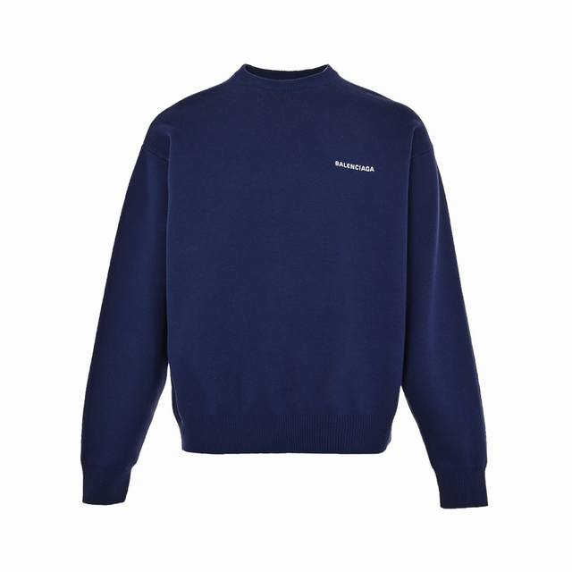 Balenciaga 巴黎世家 22Fw 经典可乐提花毛衣 定织原版一致100%纯棉面料 一件衣服足足1.8斤 进口田岛刺绣出品 电脑提花背后海浪Logo 全新