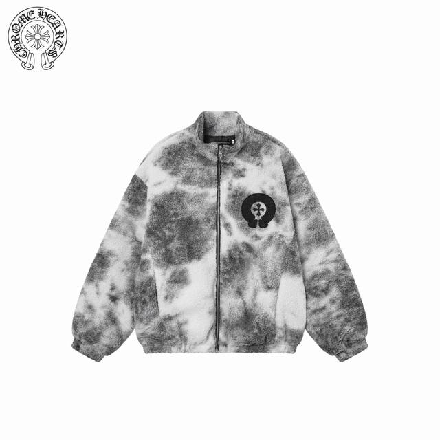 Chrome Hearts 克罗心25Fw羊羔毛渐变拉链外套 订购原版开模 历时一个月终于出货了，简直太爱了 上身真的超级帅。抖音某博主讲今年克罗心 新出的会成