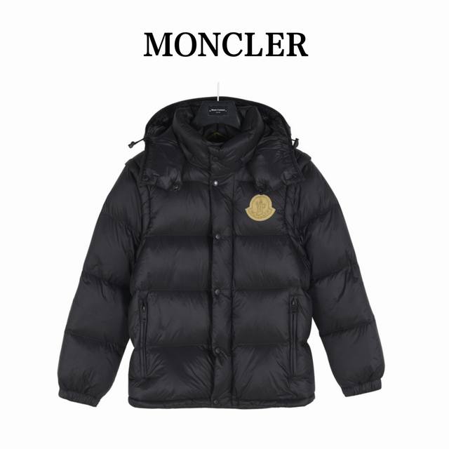 Moncler 蒙口 24Fw Cyclone大标可拆袖连帽羽绒服 顶级版本，区别市面普通版本。该款羽绒服采用标志性的尼龙面料制成 25D480T尼龙防风防雨面