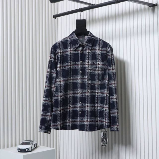 Chromehearts满印长袖衬衫 订制提花面料，各种风格都可以驾驭它 夜店必备款这款无性别 男女都可当内搭都行 男女皆可轻松驾驭！心心念念的给你们安排了控来