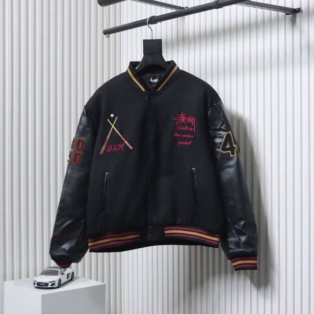 Stussy 斯图西 40周年限定黑8毛巾绣情侣棒球服 近两年最火的Vibe风 斯图西Stussy 黑8植绒40周年限定系列地表最强单品之一 平台单品月销量破W