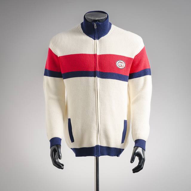 Gucci 古驰 25Fw 双G拼色拉链针织毛衣外套 采用2 40百分百精棉编织，纱线颜色对原版染色，定做好纱线后然后全部加捻，再拼纱，才能达到原版那种捻度和硬