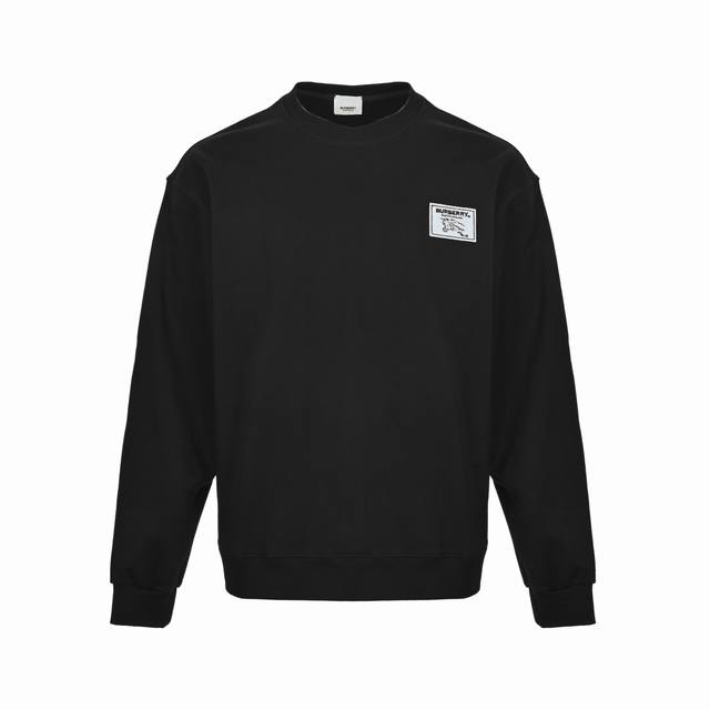 Burberry 巴宝莉 25Fw 贴布战马圆领卫衣 480G高级精梳棉面料 专柜领标 代购级白色厚板吊牌 原版吊粒 前后都是立体发泡印花 层次感很强 男女同款