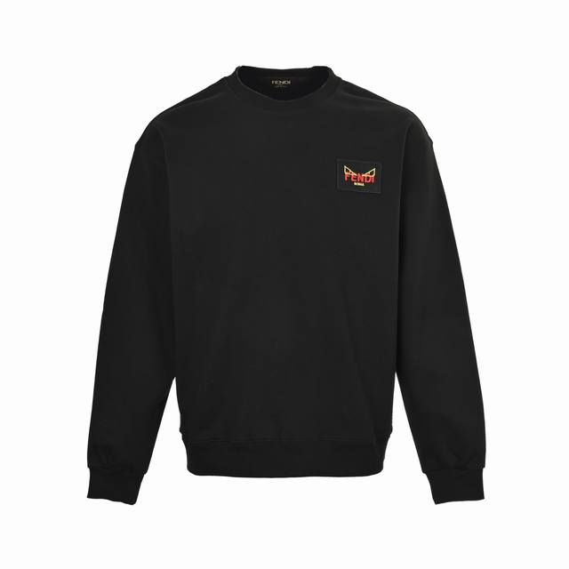 Fendi 芬迪 25Fw 标签眼睛圆领卫衣 480G高级精梳棉面料 专柜领标 代购级白色厚板吊牌 原版吊粒 前后都是立体发泡印花 层次感很强 男女同款 情侣款