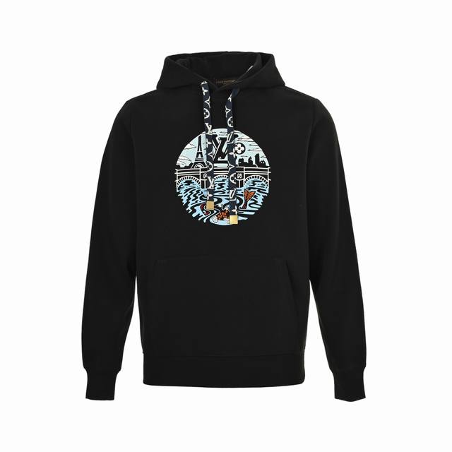 Louis Vuitton 路易威登 25Fw 鲤鱼风景印花连帽卫衣 Lv新款卫衣，精选优质棉采用磨毛工艺，拉起丰富绒感，触感软糯亲肤，保暖性升级。合身或微宽松