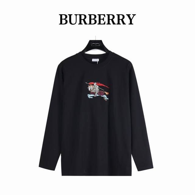 Burberry 巴宝莉 彩色刺绣战马长袖 采用定制面料。添加杜邦公司Sorona 索罗娜 材料，亲肤性好、长效抗菌、防螨，更耐洗，棉线经过反复处理，移除劣质段