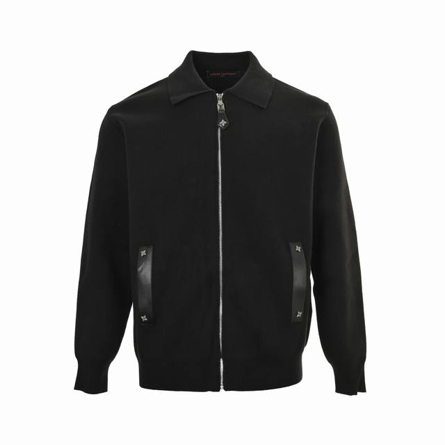 Louis Vuitton 路易威登 25Fw 皮饰针织束腰夹克外套 正品21700购入开发，棉羊毛混纺毛料，采用德国进口 Soto 12针织机，毛料酵洗，手工