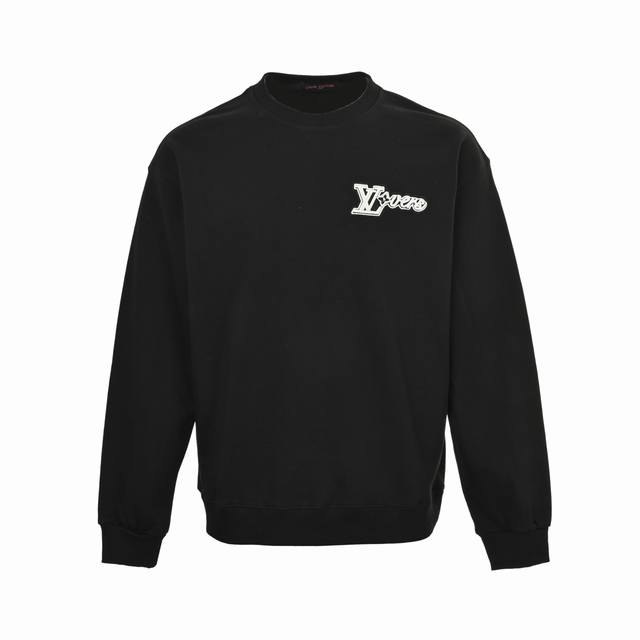 Louis Vuitton 路易威登 25Fw 菲董小标刺绣圆领卫衣 480G高级精梳棉面料 专柜领标 代购级白色厚板吊牌 原版吊粒 前后都是立体发泡印花 层次