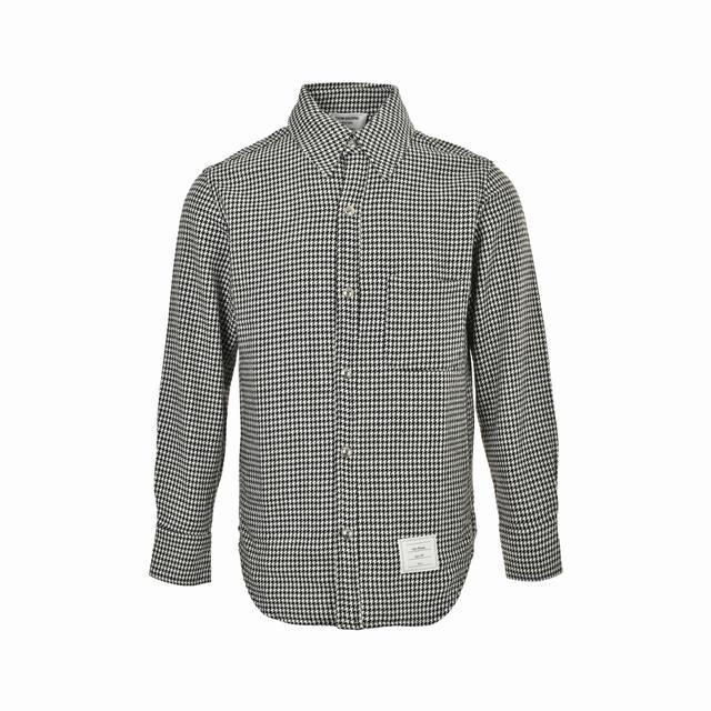 Thom Browne 汤姆布朗 羊毛千鸟格夹克衬衫 Thom Browne 汤姆布朗 .Tb羊毛千鸟格夹克衬衣外套 内里全包边 原版一比一复刻 扣子Tb字母