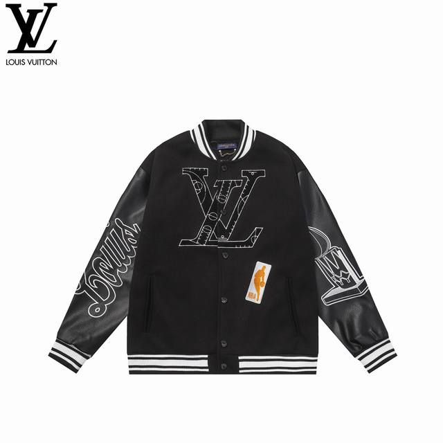Louis Vuitton 路易威登 25Ss Nba 联名毛巾绣棒球服 700G尼料加荔枝纹压花 Size:M L Xl Xxl