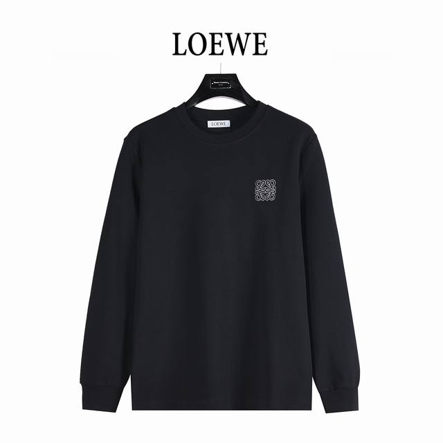 Loewe 罗意威 25Fw 胸口徽标字母撞色刺绣长袖T恤 简约而不简单的情侣款，高级香 明明很简单的设计，看上去就是一眼的高级！ 定织定染 水洗柔滑长绒棉、克