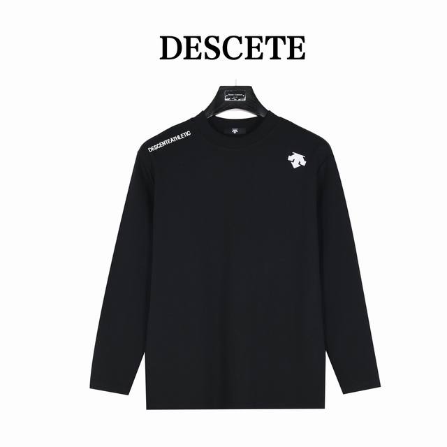 Descente 迪桑特 24Fw 硅胶Logo长袖T恤 采用定制面料。添加杜邦公司Sorona 索罗娜 材料，亲肤性好、长效抗菌、防螨，更耐洗，棉线经过反复处