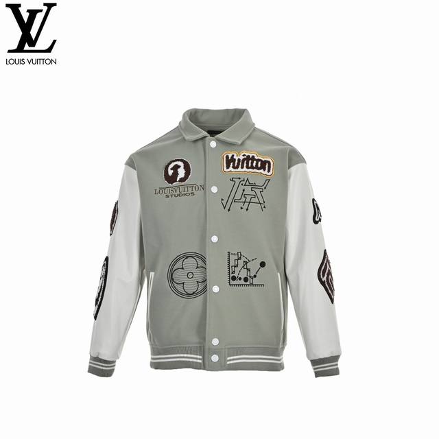 Louis Vuitton 路易威登 恶魔之眼毛巾绣加几何平绣棒球服外套夹克 - Louis Vuitton法国路威酩轩集团-Lvmh旗下品牌 著名奢侈品箱包和