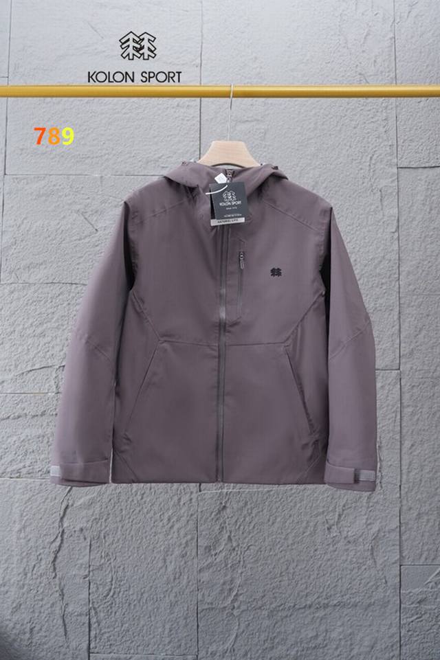 可隆 Kolon Sport 秋款户外休闲外套25Ss新品 防风水透气轻量硬壳冲锋衣 男女同款 柜款夹克 新款在售3900+ 高品质 ，科技面料 防风防水 ，轻