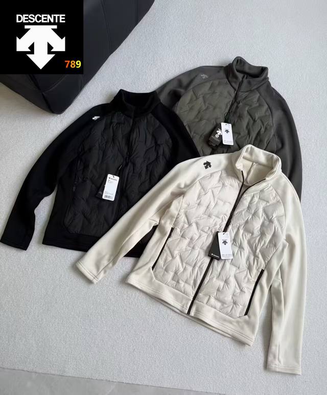 Ds 迪桑特25秋冬新款高尔夫系列！80%白鸭绒男士轻量保暖拼接羽绒服外套！掌柜力荐！线上线下同步！针织袖拼接羽绒服！内里填充80白鸭绒！新国标！经典格型设计绗