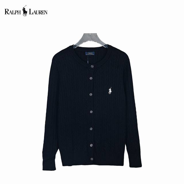 Raph Lauren 拉夫劳伦 经典绞花圆领针织毛衣开衫 拉夫劳伦Ralph Lauren经典基础百搭款麻花针织开衫长袖 主供平台直播 P实体 缺货即补 不下