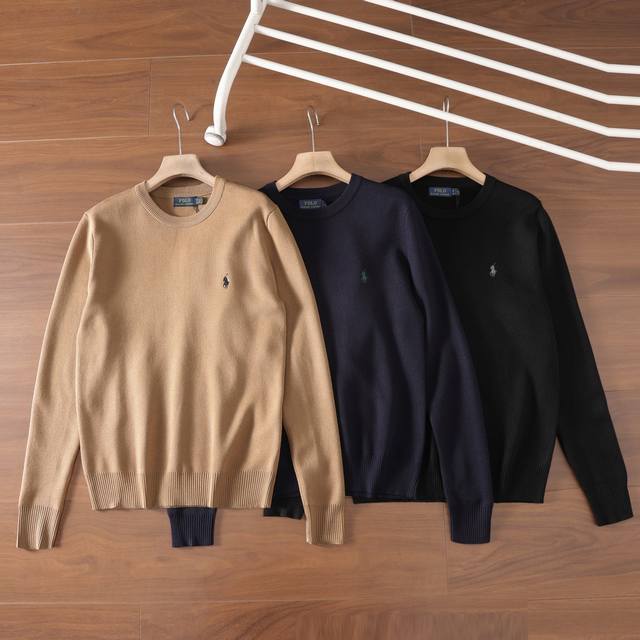 1:1高版本 Ralph Lauren 拉夫劳伦男装 经典标准版圆领针织羊毛衫 官网新款 秋冬高版本系列 拉夫劳伦经典之作！标志性小马刺绣 400克左右 尺码M