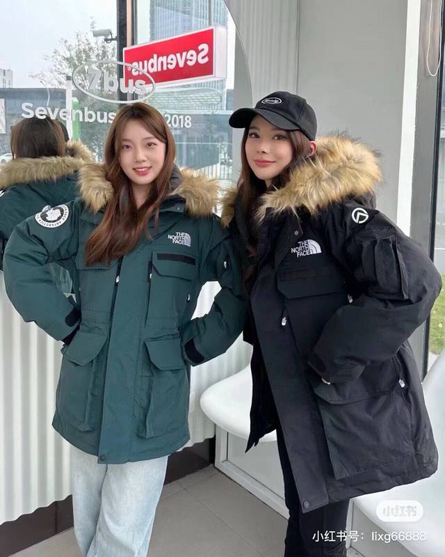 The North Face 北面 巅峰联名大鹅系列Southern Cross Parka 光电子机能四口袋极地工装毛领羽绒服 最高版本区别市场通货超大水貂绒