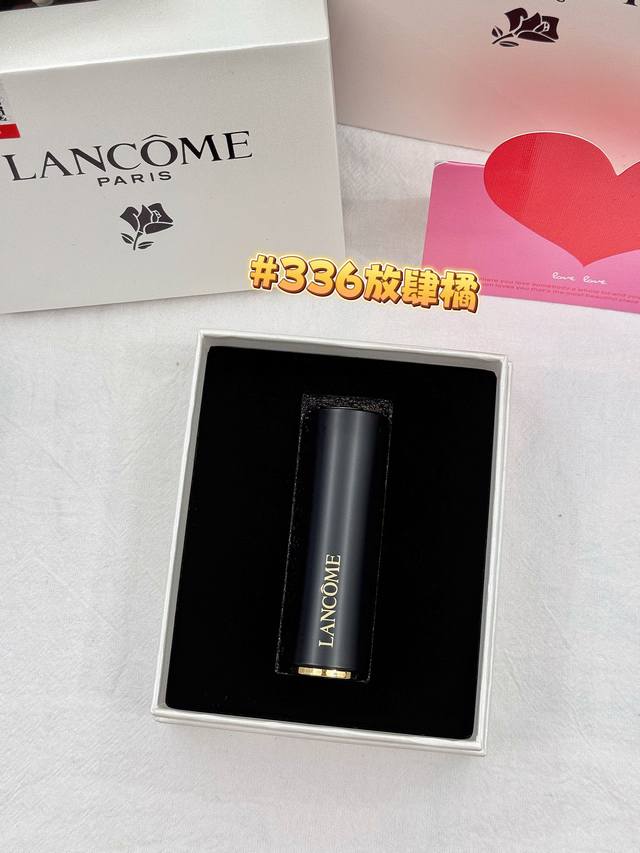 双十一福利 ！配全套包装！专柜品质！ Lancme 兰蔻小蛮腰菁纯丝绒雾面哑光口红#336放肆橘色号单支小礼盒 配专柜全套包装！每盒都带Jd京东防伪贴，防伪贴刮