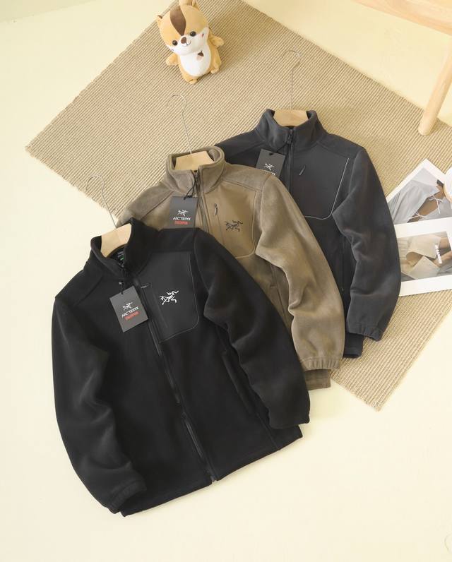 Arc‘Teryx 始祖鸟立领抓绒衣男加绒加厚摇粒绒外套宽松开衫冲锋衣 保暖抓绒衣给生活多一点时尚找到自己Style 内层加绒保暖温暖加倍，御寒保暖 无惧寒冬，