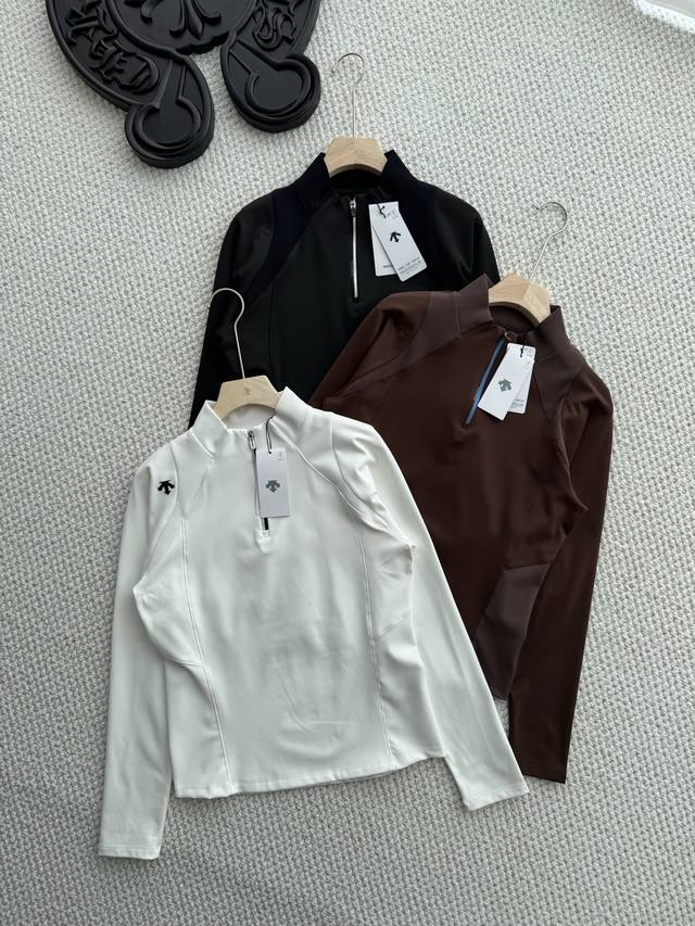 箭头女士Training舒适立领长袖T恤加绒内搭，纯原正品青岛原厂原装全品相，好货我必须要拿大喇叭喊你们来买这件半拉链打底衫可真的太舒服了！客供科技面料，柔软高