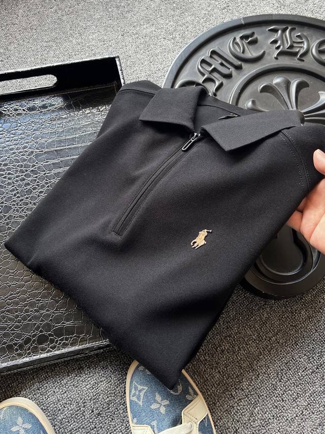 专柜顶奢款！ 人气爆款！Ralph Lauren 拉夫劳伦专柜新品半拉链长袖翻领Polo衫！恒隆在售万元级，款号：2541 拉夫劳伦家今年最新研发高端定制面料，