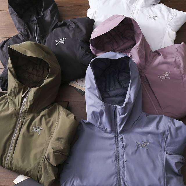 严选好货！Arcteryx 始祖鸟Solano Down新款男女休闲户外滑雪连帽羽绒服！某宝在售6000+，客供Gore-Tex科技防风防水面料，内里90%鹅绒