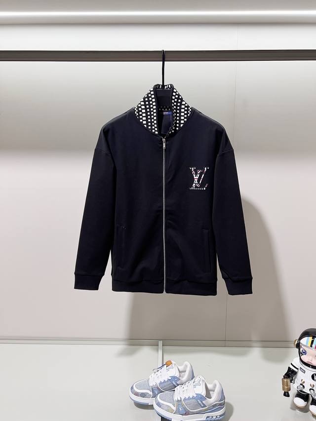 Louisvuitton 路易威登套装定制面料外套 棋盘格立领拼接炫彩字母刺绣Logo标识 官方同步 高版本 高品质 时尚个性 百搭潮流 纯原品质 原版面料 吊