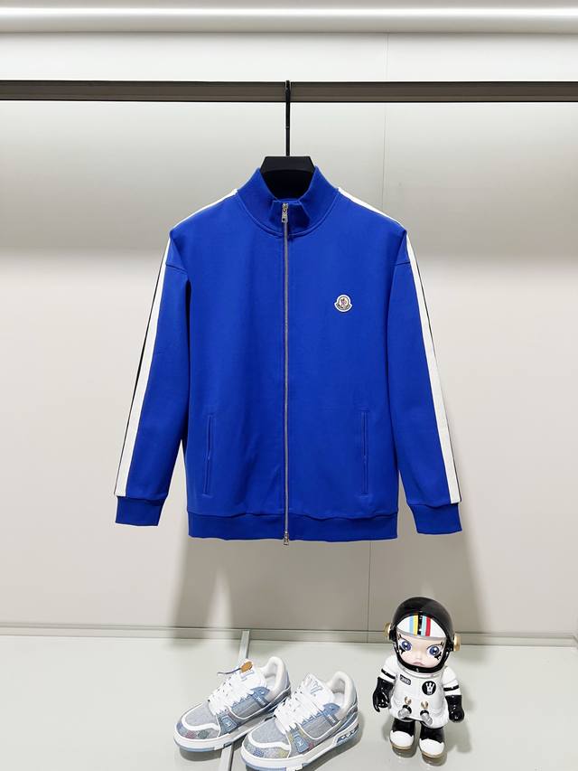 Moncler 蒙口 定制面料套装拉链外套 简约侧边织带拼接工艺品牌小章标识Logo 官方同步 高版本 高品质 时尚个性 百搭潮流 纯原品质 原版面料 吊牌 领