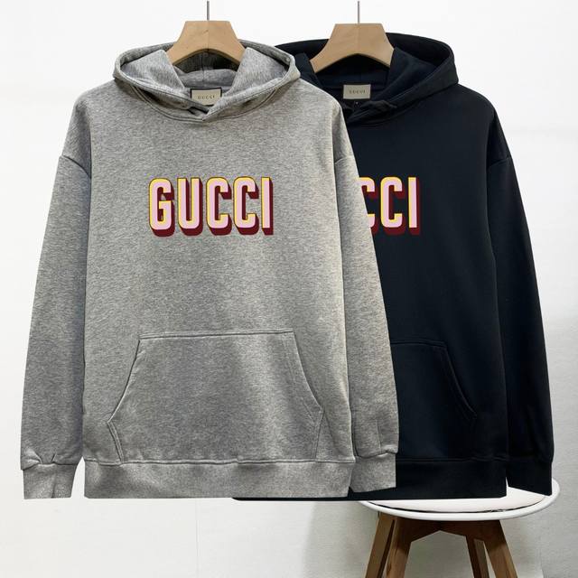 高品质 Gucci-连帽卫衣新款印花工艺休闲男士毛圈卫衣 高端高品系列 绝对强烈推荐！高品质，细节很到位， 舒适透气！胸前经典Logo印花，舒适不紧绷，做工细节