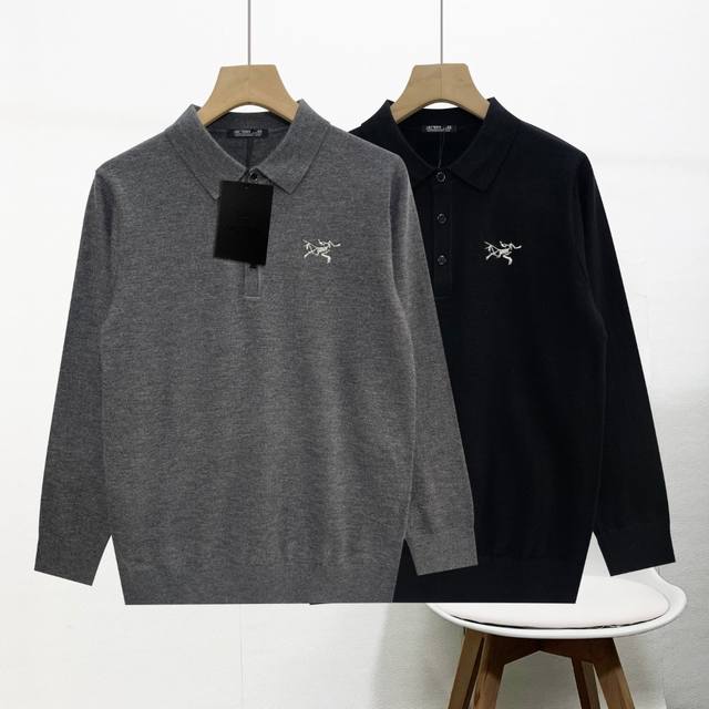 冬款毛衣Arc 'teryx 始祖鸟男女同款舒适百搭美式刺绣小标半拉链针织毛衣 仿羊毛衫 经典必入款！超实用！内里超舒适加绒设计.高克重订织订针织面料.领口拼接